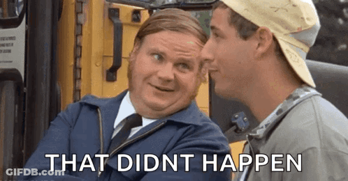 A Man In A Suit And Tie Is Talking To Another Man In A Baseball Cap . GIF