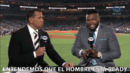 A Man In A Suit And Tie Is Talking To Another Man In A Suit And Tie With The Words Entendemos Que El Hombre Esta Ready GIF