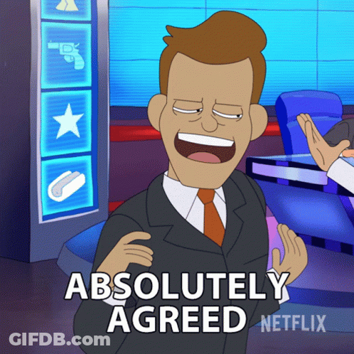 A Man In A Suit And Tie Says Absolutely Agreed On Netflix GIF