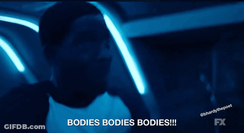 A Man In A Suit And Tie Says Bodies Bodies Bodies !!! GIF