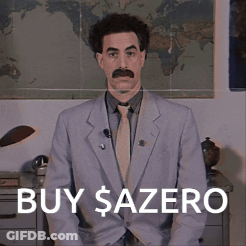 A Man In A Suit And Tie Says " Buy $ Azero " GIF