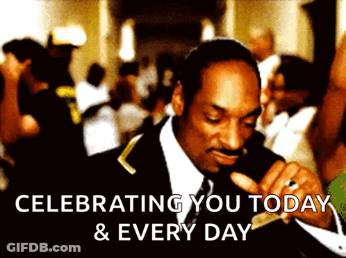 A Man In A Suit And Tie Says Celebrating You Today & Every Day GIF