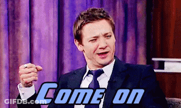 A Man In A Suit And Tie Says Come On In Blue GIF