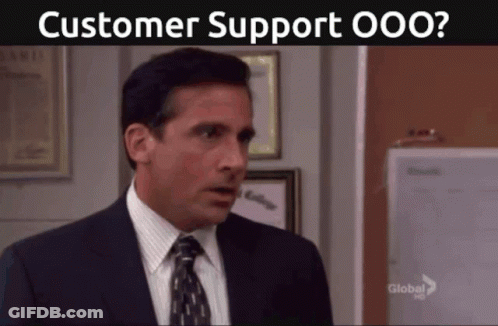 A Man In A Suit And Tie Says Customer Support GIF