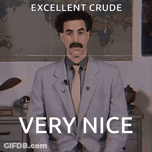 A Man In A Suit And Tie Says Excellent Crude GIF