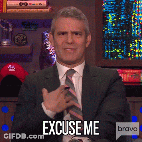 Man In Suit Saying Excuse Me On Bravo GIF