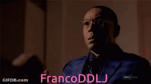 A Man In A Suit And Tie Says Francoddllj On The Screen GIF
