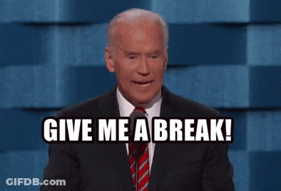 A Man In A Suit And Tie Says Give Me A Break . GIF