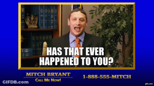 A Man In A Suit And Tie Says " Has That Ever Happened To You ? " GIF