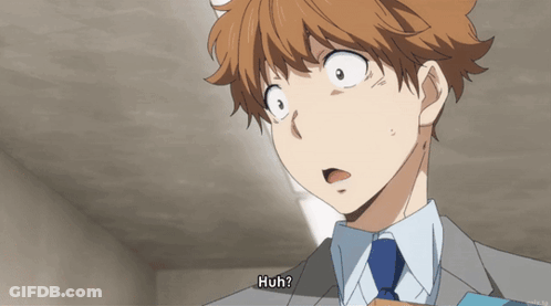 A Man In A Suit And Tie Says Huh In A Cartoon GIF
