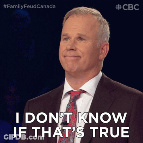 A Man In A Suit And Tie Says " I Don T Know If That 'S True " GIF