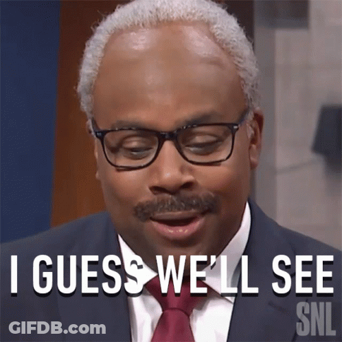 A Man In A Suit And Tie Says I Guess We 'Ll See GIF