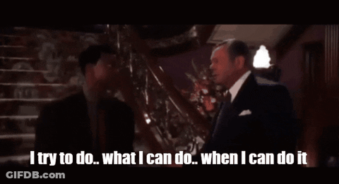 A Man In A Suit And Tie Says " I Try To Do What I Can Do ... When I Can Do It " GIF