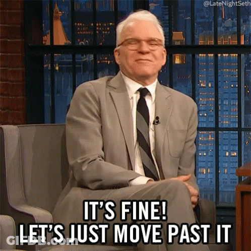 A Man In A Suit And Tie Says It 'S Fine GIF