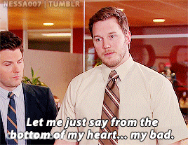 A Man In A Suit And Tie Says " Let Me Just Say From The Bottom Of My Heart ... My Bad " GIF
