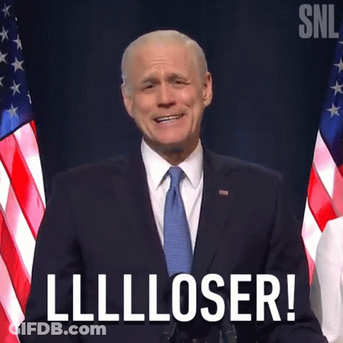 A Man In A Suit And Tie Says Lllloser GIF