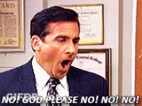A Man In A Suit And Tie Says No God Please No No No No GIF