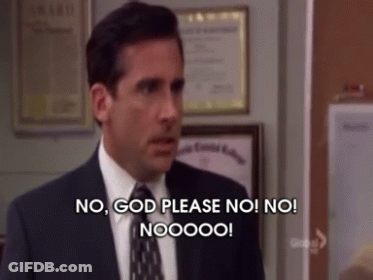 A Man In A Suit And Tie Says No God Please No No Noooo GIF