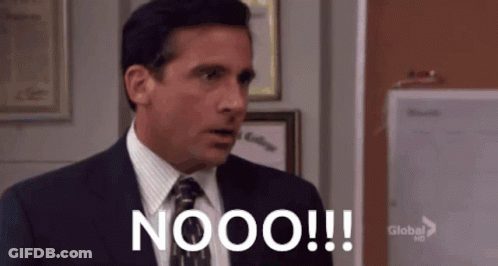 A Man In A Suit And Tie Says Nooo !! GIF
