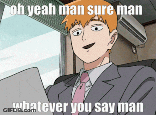 A Man In A Suit And Tie Says Oh Yeah Man Sure Man GIF