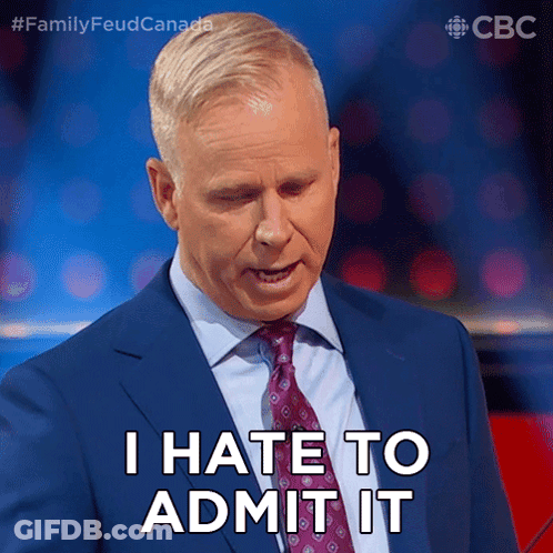 A Man In A Suit And Tie Says That He Hates To Admit It GIF