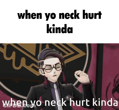 A Man In A Suit And Tie Says When Yo Neck Hurt Kinda GIF