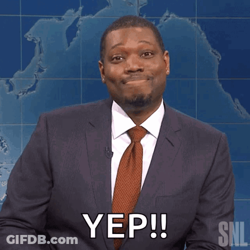 A Man In A Suit And Tie Says " Yep " GIF