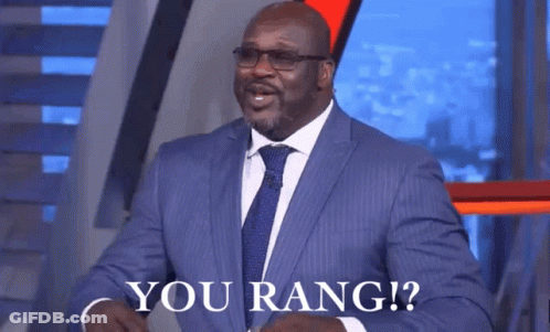 A Man In A Suit And Tie Says You Rang ? GIF