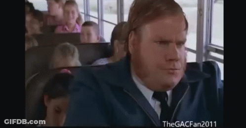 A Man In A Suit And Tie Sitting On A Bus GIF