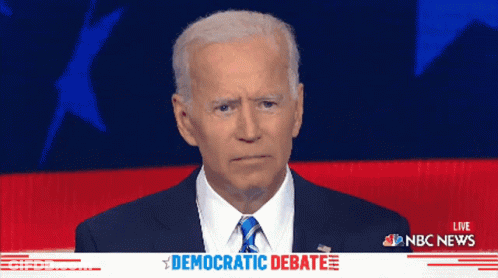 Man In Suit And Tie At Democratic Debate GIF