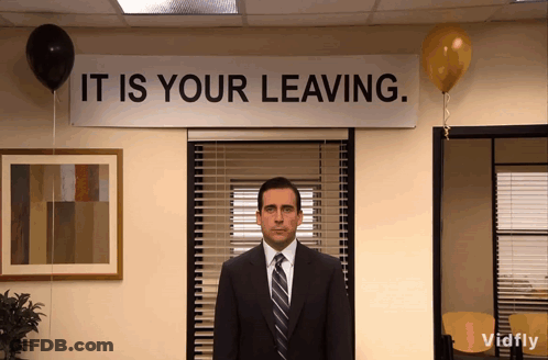 Man In Suit It Is Your Leaving Sign GIF