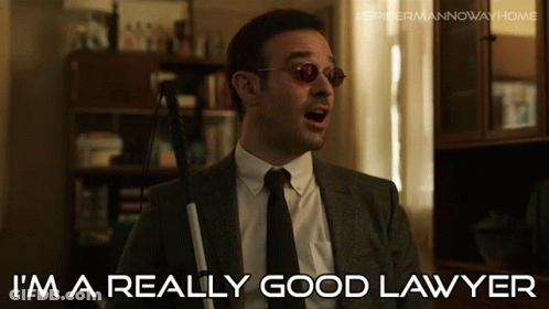 Man In Suit And Tie With Cane Says I M A Good Lawyer GIF