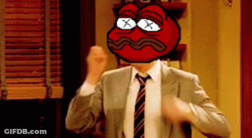 A Man In A Suit And Tie With A Pixelated Face On His Face GIF