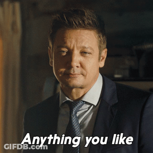 Man In Suit And Tie Anything You Like GIF
