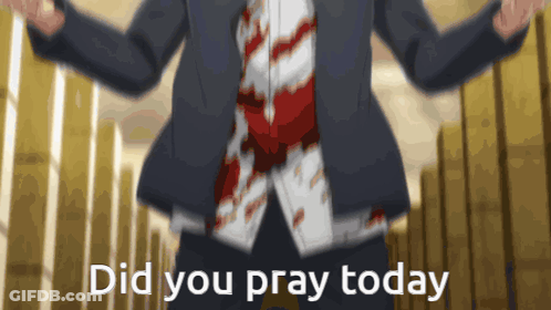 A Man In A Suit And Tie With The Words Did You Pray Today Below Him GIF