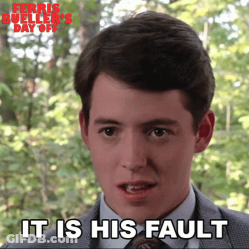 Suit And Tie Man Saying It Is His Fault GIF