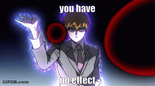 A Man In A Suit And Tie With The Words You Have No Effect On His Face GIF