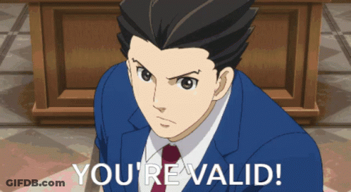 A Man In A Suit And Tie With The Words You 'Re Valid Below Him GIF