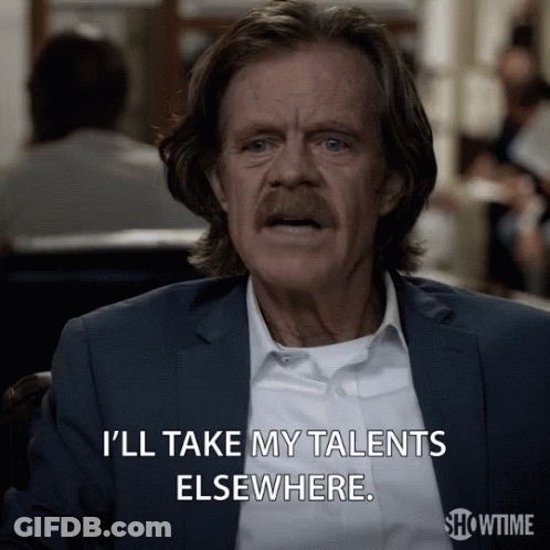 A Man In A Suit And White Shirt Is Saying I 'Ll Take My Talents Elsewhere GIF