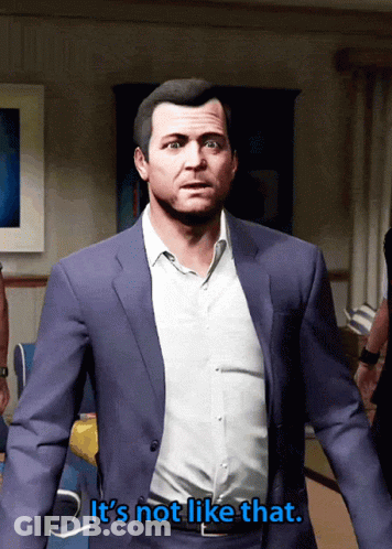 A Man In A Suit And White Shirt Says It 'S Not Like That GIF