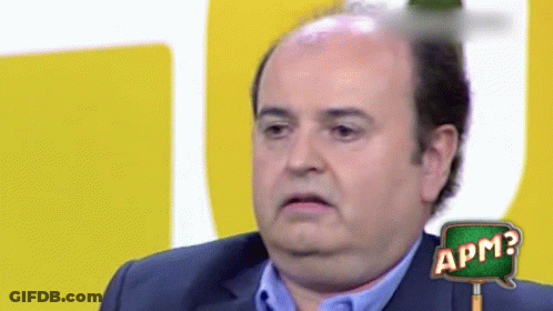 A Man In A Suit Has A Speech Bubble That Says Apm On It GIF
