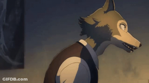 A Man In A Suit Holds The Tail Of Another Man GIF