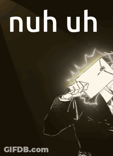 A Man In A Suit Is Holding A Piece Of Paper With The Words Nuh Uh Written On It GIF