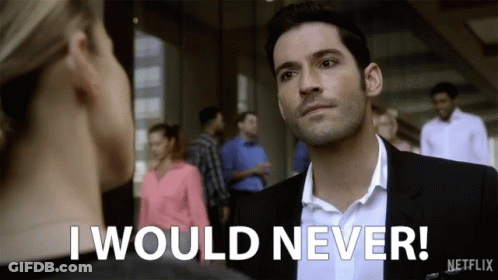 A Man In A Suit Is Saying I Would Never GIF