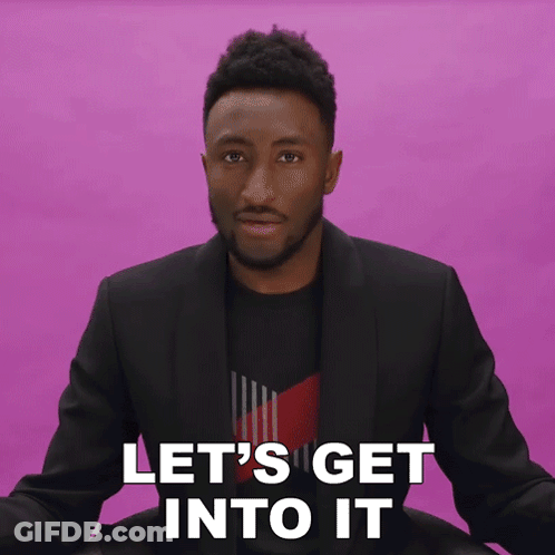 A Man In A Suit Is Saying " Let 'S Get Into It " GIF