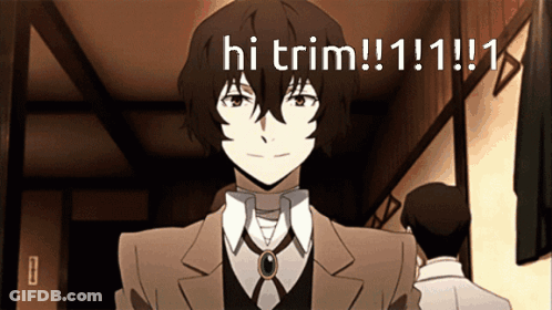 A Man In A Suit Is Smiling And Says Hi Trim GIF
