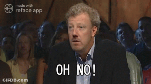 A Man In A Suit Says " Anyway " In Front Of A Crowd Of People GIF