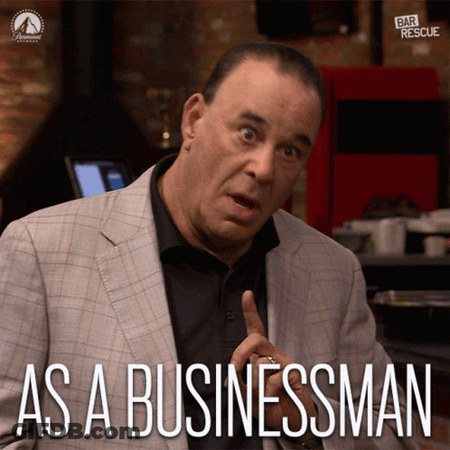 Man In Suit Says As A Businessman GIF