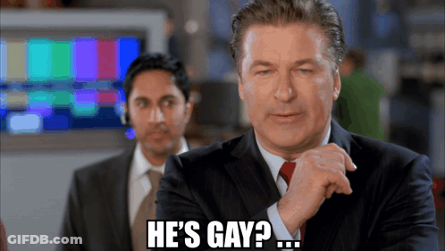 A Man In A Suit Says He 'S Gay In Front Of Another Man GIF