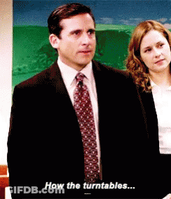 A Man In A Suit Says How The Turntables GIF